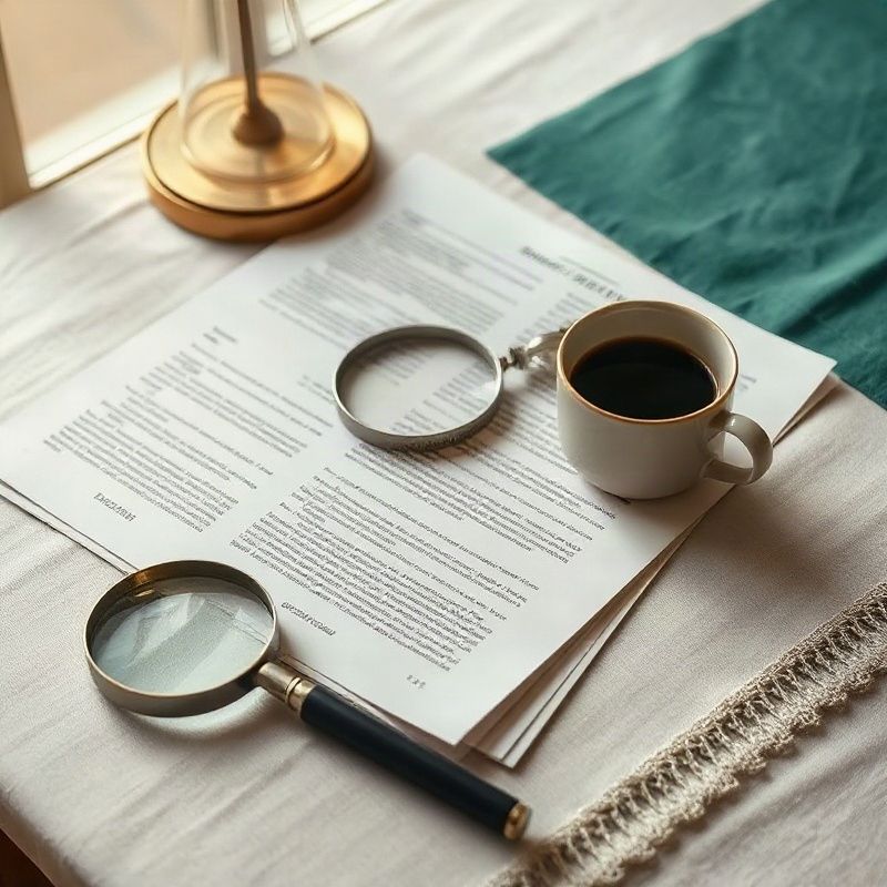 Documentos municipales, una lupa y un mate sobre un escritorio